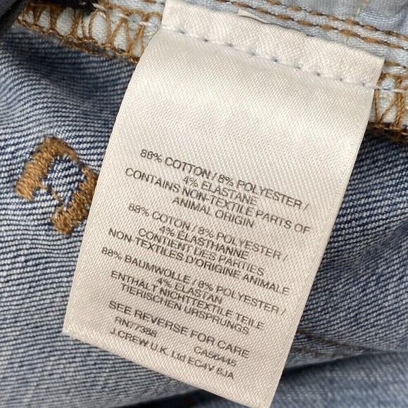 Madewell Size 28T Distressed 9” High Rise Skinny Raw Hem Blue Jeans - Picture 9 of 14